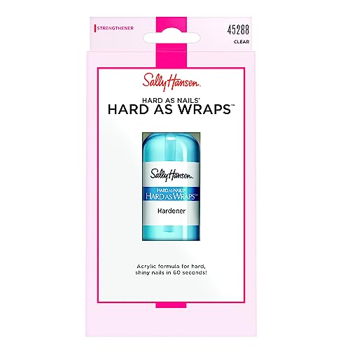 Sally Hansen Hard As Nails¢ç Hard As Wraps¢â, Transparent, Nail Hardener, .44 Fl Oz, Nail Strengthener, Clear Nail Polish, Nail Strengthening Polish, Smooth, Protective