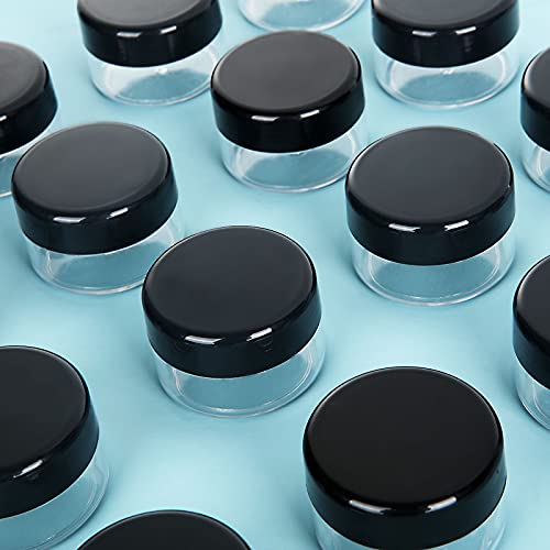 100pcs Clear Cosmetic Jars with Lids - 20g Reusable Plastic Containers for Lip Balm & Cream