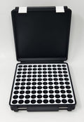 3D Printed Vial Storage Case - 3ml Peptide Organizer for Freezer & Travel - Black/White, 100 Vials