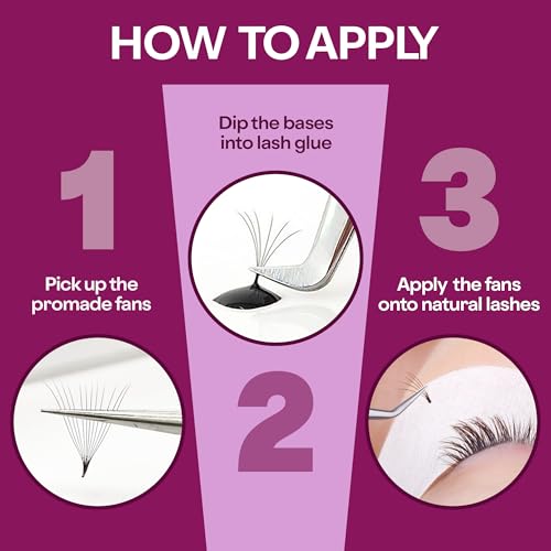 Premade Lash Fans - Mixed Length 8-15mm, 800 Count, 12D, 0.05 CC - Lightweight & Fluffy