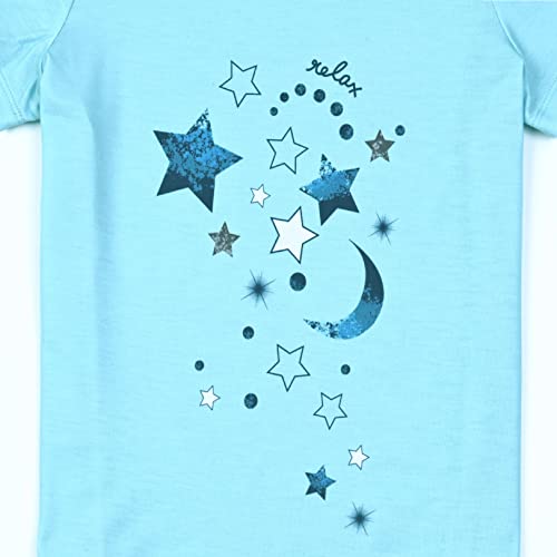 Girls 3-Piece Cotton Pajama Set - Blue Moon, 8-9 Years Sleepwear