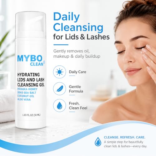 Hydrating Eyelid and Lash Cleansing Gel with Manuka Honey Aloe Vera Coconut Oil