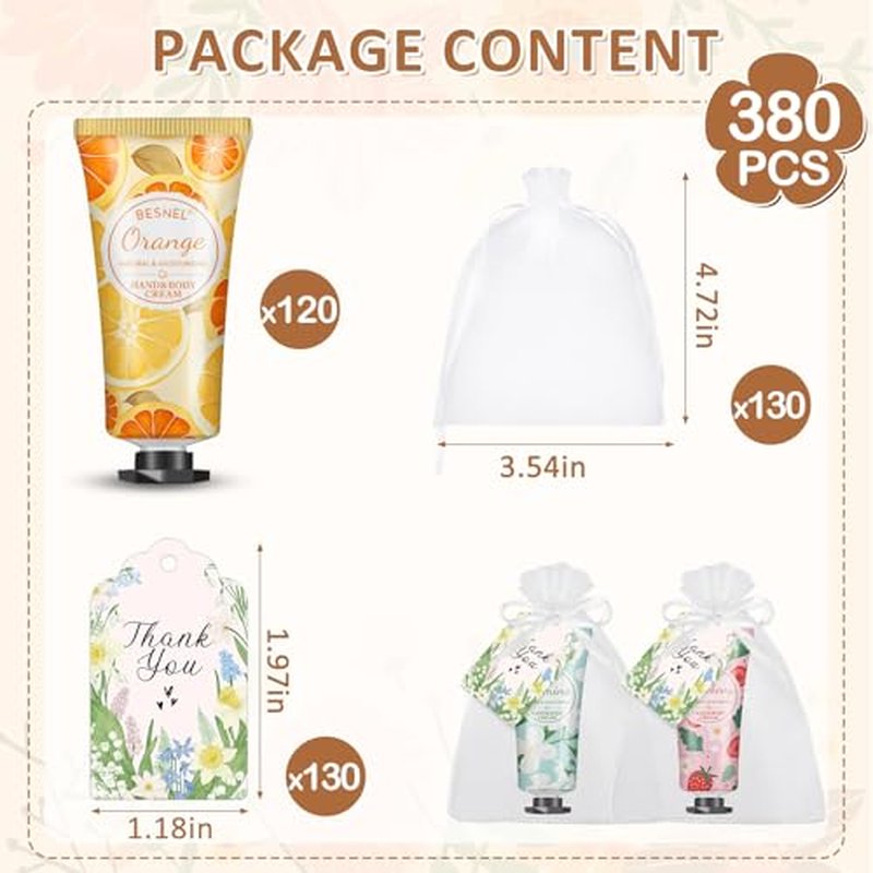 120 Pack Hand Cream Gift Set For Women, Mini Hand Lotion Travel Size in Bulk for Dry Cracked Hands, Mothers Day Gifts,Teacher Appreciation Gifts,Thanksgiving Gift, Bridesmaid Gift,Party Favors