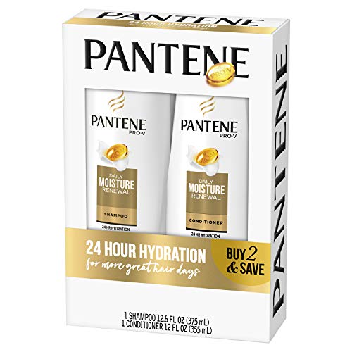 Pantene Daily Moisture Renewal Shampoo & Conditioner Duo Set - Soft, Manageable Hair