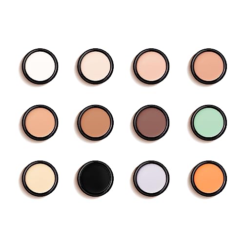 Mallofusa Single Color Face Makeup Concealer Foundation Palette Creamy Moisturizing 0.49oz (Green)