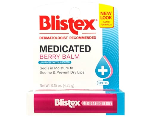 Medicated Berry Lip Balm Set - 0.15 Ounce Pack of 24 with SPF 15