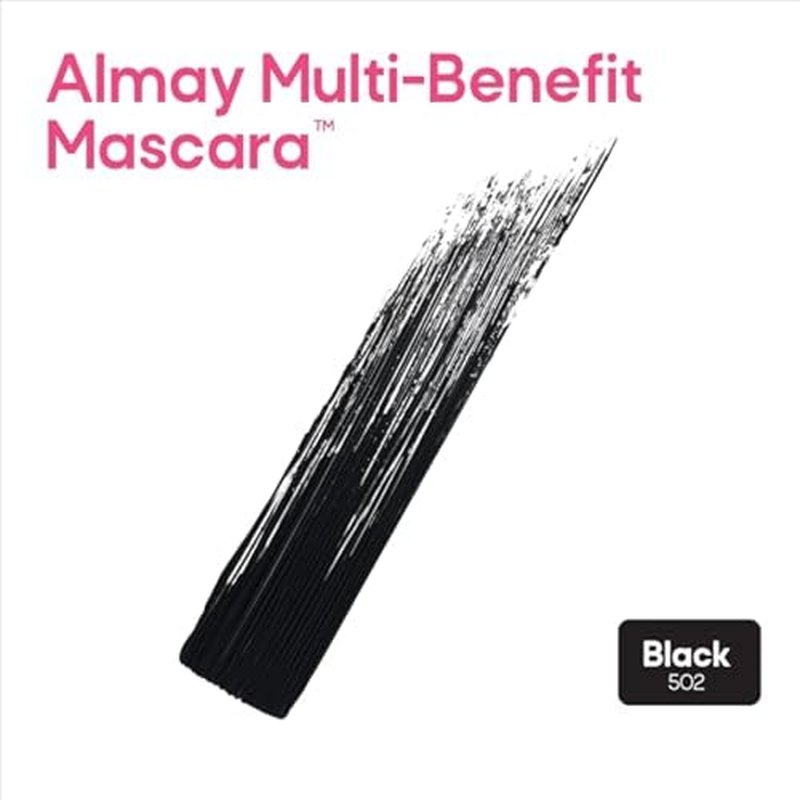 Almay Mascara,Volume,Length,Definition & Conditioning,Multi-Benefit Eye Makeup,Hypoallergenic and Fragrance-Free (Packaging May Vary),502 Black,(Pack of 2)