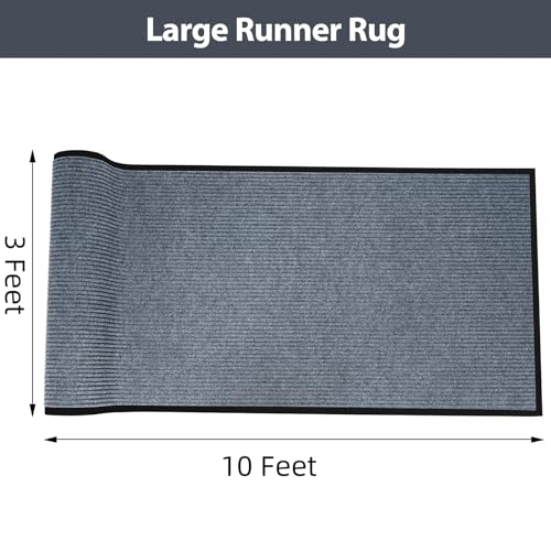 3ft x 10ft Non-Slip Indoor Outdoor Carpet Runner for Hallway Kitchen Living Room