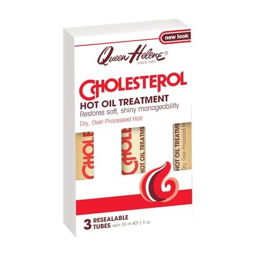 Queen Helene Cholesterol Hot Oil Treatment in Resealable Tubes, 3-1 fl oz (29.57 ml) tubes
