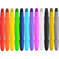 Milcraft Face Paint Crayons - 12 Vibrant Colors Twistable & Washable Face Paint Sticks - Face Painting Kit for Party, Halloween, Belly Painting Kit Pregnancy, Makeup Body Paints for Adults