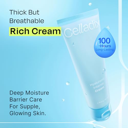 Celladix Hyaluronic Intense Cream ? 95% Pure Hyaluronic Acid with Niacinamide & Panthenol ? 100 Hours of Hydration, Barrier Strengthening Care for Smooth, Radiant Skin ? Korean Skincare, 2.70 Fl Oz