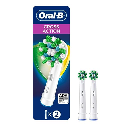 Electric Toothbrush Replacement Heads - CrossAction, 2 Count, White / 1 Pack