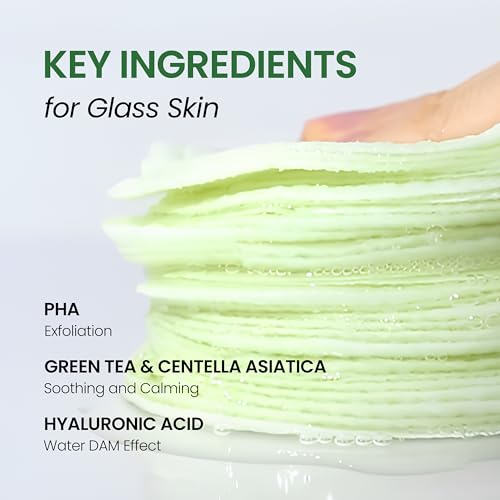 Green Tea Bio-Peel Gauze Peeling Pads - Gentle Exfoliation for Sensitive Skin - 30 Count - Variation 01