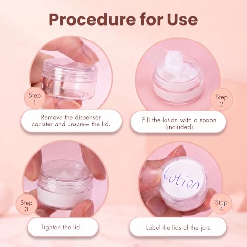 Clear Lip Balm Jars - 200 Count 3 Gram Sample Containers, Refillable & Leak-Proof