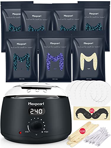 Home Digital Waxing Kit with 7 Bead Packs & Wax Warmer for Hair Removal