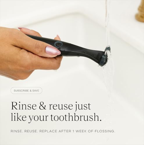 Slate Origin 3-in-1 Electric Flosser with Woven Floss, Gum Brushes & Tongue Scraper