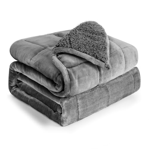 Cottonblue Weighted Blanket Queen Size 20 lbs 60x80 Inches Grey for Adults