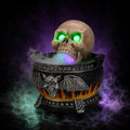Halloween Skull Fog Machine with Glowing LED Eyes - Cauldron Mist Maker, Skull Cauldron Variation