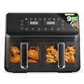 NutriChef Double Basket Air Fryer 8.8 QT – Family Size Oil-Free Kitchen Appliance