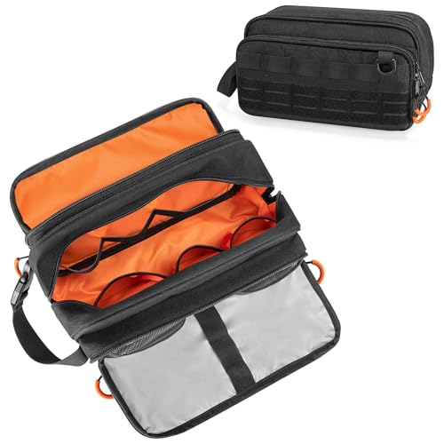 Prokva Tactical Toiletry Travel Bag for Men - Black Men's Dopp Kit Organizer