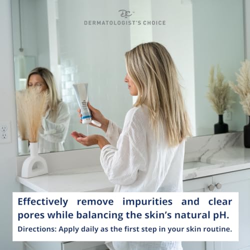 Dermatologist's Choice pH Balanced Cleanser with AHA Glycolic Acid For Face and Body, Fragrance-Free Gentle Face Wash, Body Wash, and Makeup Remover