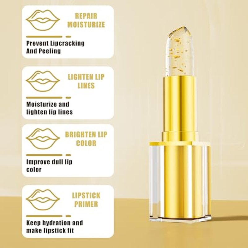 Color Changing Lipstick, PH Lipstick Color Changing, PH Adjusting Lip stick, Clear Lip stick That Changes Color, Long Lasting Moisturizing Tinted Lip Balm, Non-Sticky Formula, Bridesmaid Gifts (1pcs)