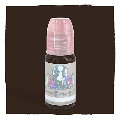 Microblading Tattoo Ink - Espresso Brown, 0.5 oz - Safe, Vegan, Professional Permanent Makeup Pigment