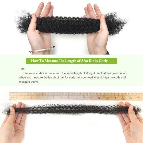 1B / 10 Inch Afro Kinky Twist Human Hair Bulk for Dreadlocks - Soft, Natural Black