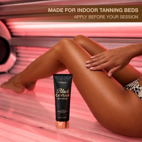 Onyx Black Caviar Ultra Dark Indoor Tanning Bed Lotion with Bronzer - 8.5 Fl Oz