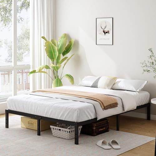 King Size Bed Frame - 10 Inch Platform Metal Bed Frame with Storage & Headboard Connection - Variation of THIS listing