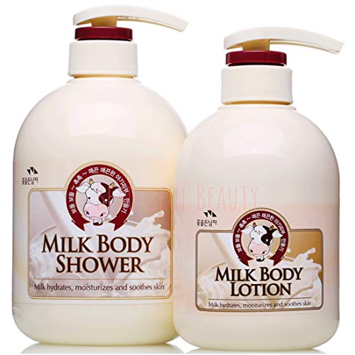 Milk Body Shower & Lotion Set - Moisturizing Skin Care 750ml + 500ml