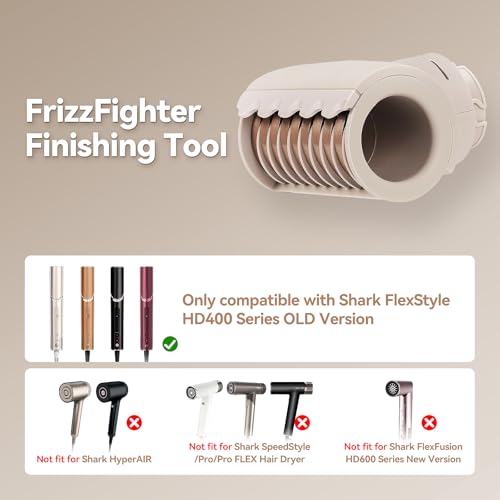 Frizz Fighter Attachment for Shark FlexStyle - Smooths Flyaways & Reduces Frizz