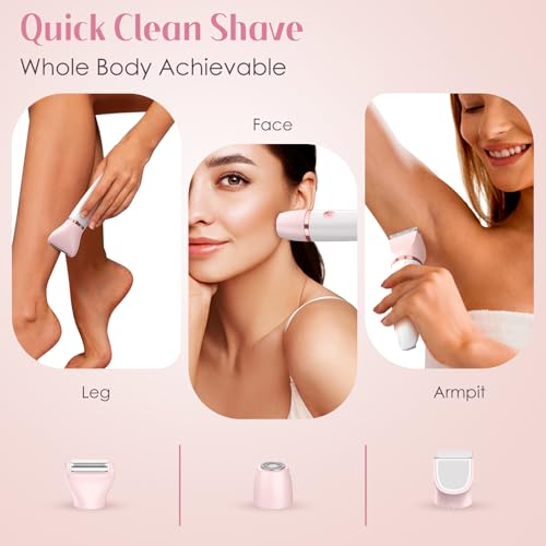 Bazivve White 2018 Women Bikini Trimmer 3-in-1 Waterproof Electric Razor