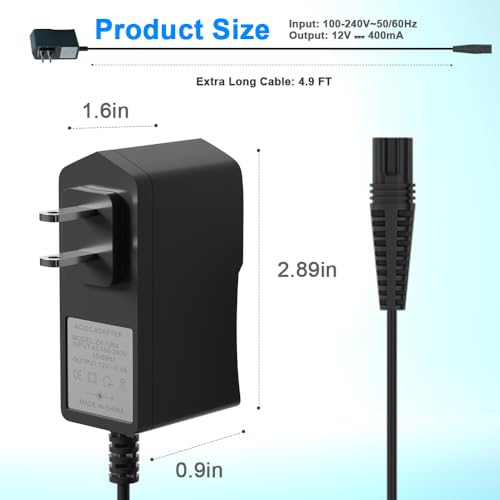 Shaver Charger for Braun Series 7 9 3 5 1, Electric Razor Shaver Adapter Power Supply Cord for Braun 3040s 340s 9385cc 370 720 760cc 790cc 720s-4 7865cc 9090cc 9330s 5018s 7020s 9095cc 390cc More