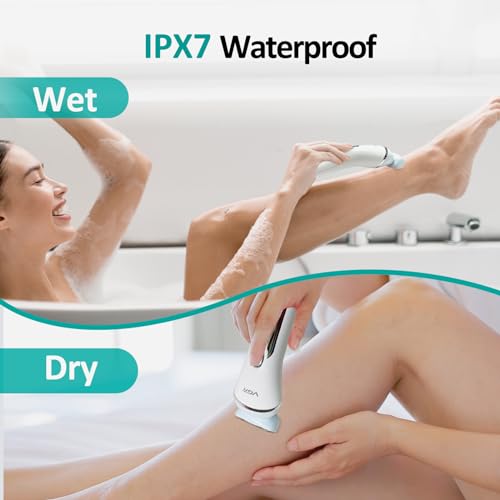 6-in-1 Waterproof Electric Hair Removal Epilator for Women with Face Razor & Body Exfoliator