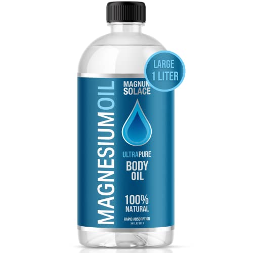 Magnesium Oil 1L for Muscle Relief, Bath & Foot Soaks - Magnum Solace