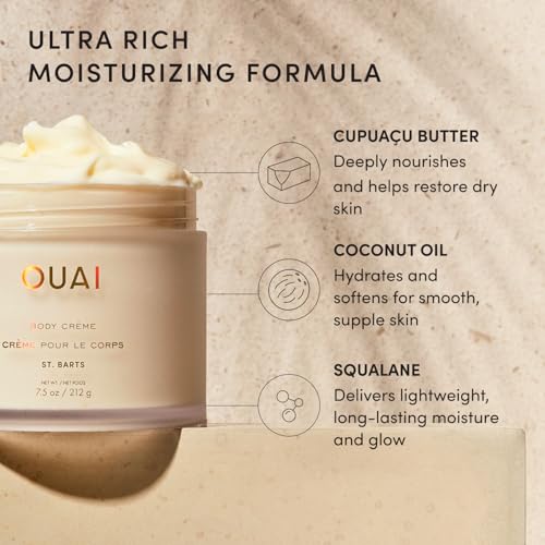 OUAI Body Creme St. Barts Travel Size 3.4 oz Hydrating Body Moisturizer