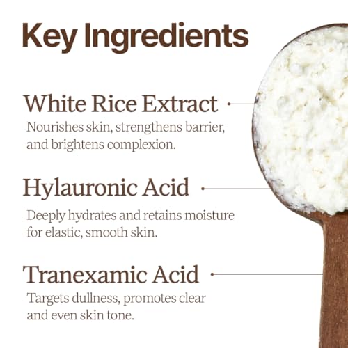 Rice Bran Powder Wash | Gentle Exfoliating Face Wash for Sensitive Skin | Vegan Enzyme Face Scrubber & Exfoliator for Sebum Control ? Product of Korea | 60 g (2.1 oz)