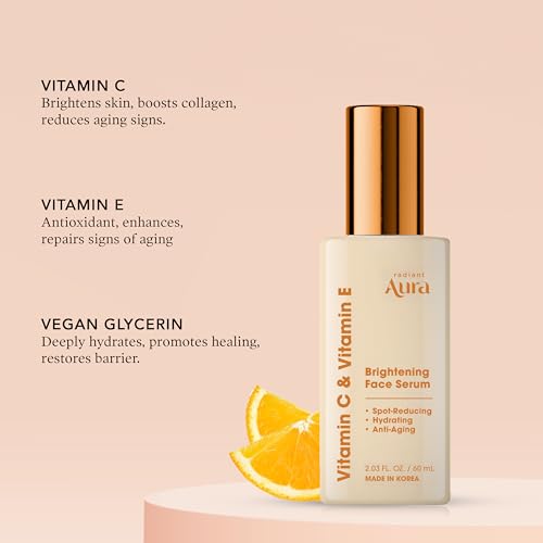 Vitamin E & C Serum For Face ? Dermatologist Tested, Anti Aging, Korean Skin Care ? Revives Tired Skin, Smooths Fine Lines, Lightweight Hydration ? Vegan, Clean Beauty ? 2.03 Fl. Oz.