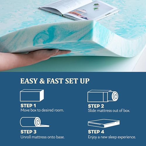 3 Inch Gel Memory Foam Mattress Topper California King Pressure Relief