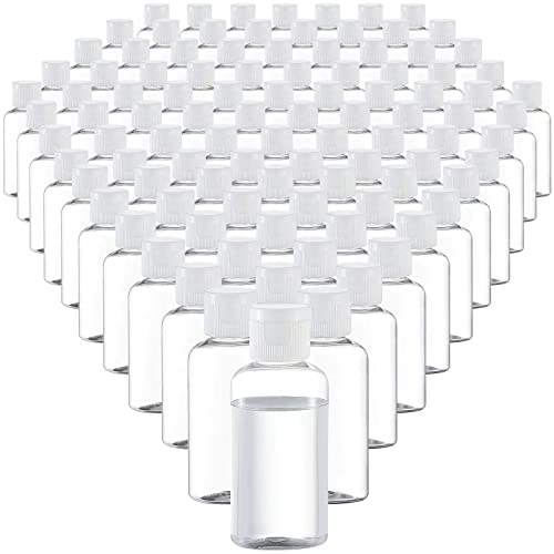 Clear Travel Bottles 100 Pcs 1.7 oz Refillable Flip Caps for Toiletries - Variation: Clear