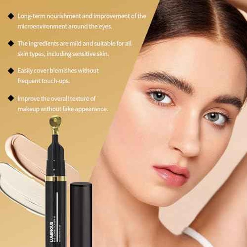 Eye Corrector For Dark Circles,Luminous Eye Corrector SPF 41,Anti-Aging Tinted Eye Cream,Under Eye Color Corrector for Dark Circles,Hydrating Eye Serum with Peach Undertone (Natural)