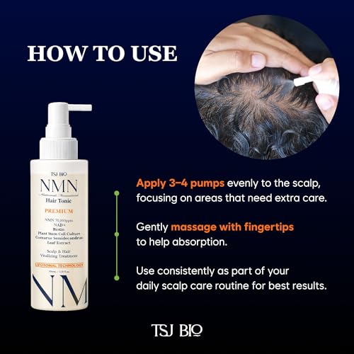 TSJ Bio NMN & NAD+ Hair Tonic - Supports Hair Growth & Scalp Health