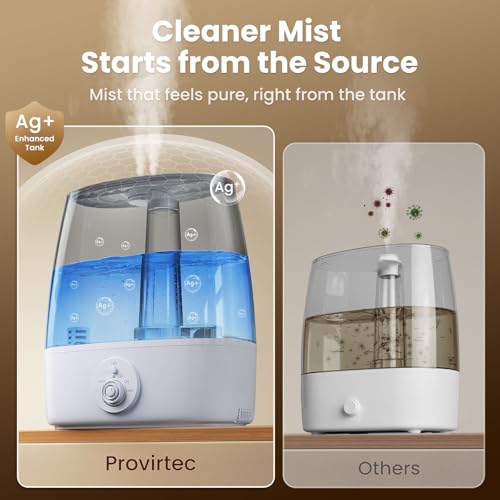 Large Room Humidifier with 6.5L Tank, Top Fill, Aromatherapy & Night Light