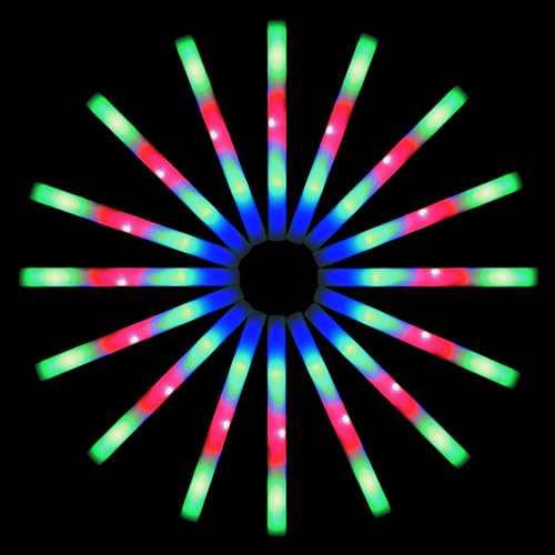 100 LED Foam Party Sticks Lights - Multi-Color Modes for Weddings, Birthdays & Events - Variation of THIS listing