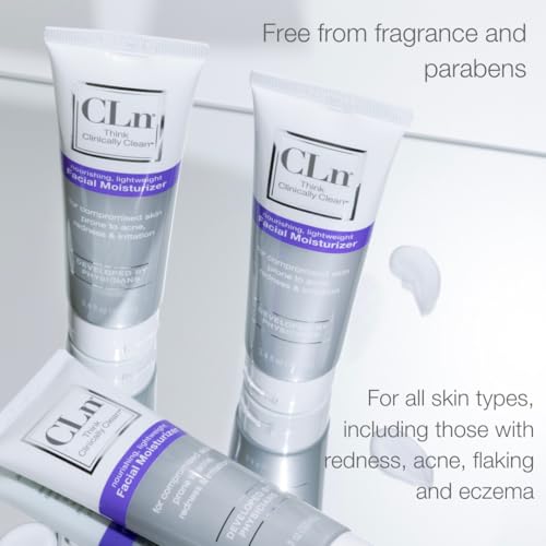 CLn¢ç Facial Moisturizer - Soothes & Calms Skin, Helps Reduce Appearance of Redness, Locks in Moisture without Clogging Pores, Dermatologist & Clinically Tested, 3.4 oz. (Pack of 2)
