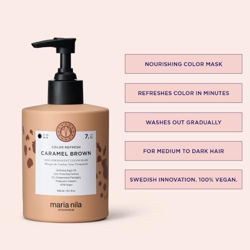Color Refresh Caramel Brown Hair Mask - Semi-Permanent Nourishing Treatment