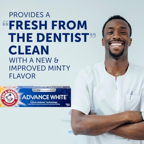 Arm & Hammer Advanced White Extreme Whitening Toothpaste Pack of 12 - 6oz, Fluoride, Mint