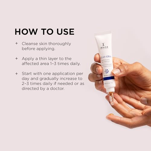 IMAGE Skincare, CLEAR CELL Clarifying Acne Spot Treatment, with Salicylic Acid, Targets Existing Acne Blemishes while Preventing New Blemishes from Forming, 0.5 oz
