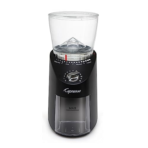 Black Conical Burr Coffee Grinder 11 oz Pack of 1 - Infinity Plus
